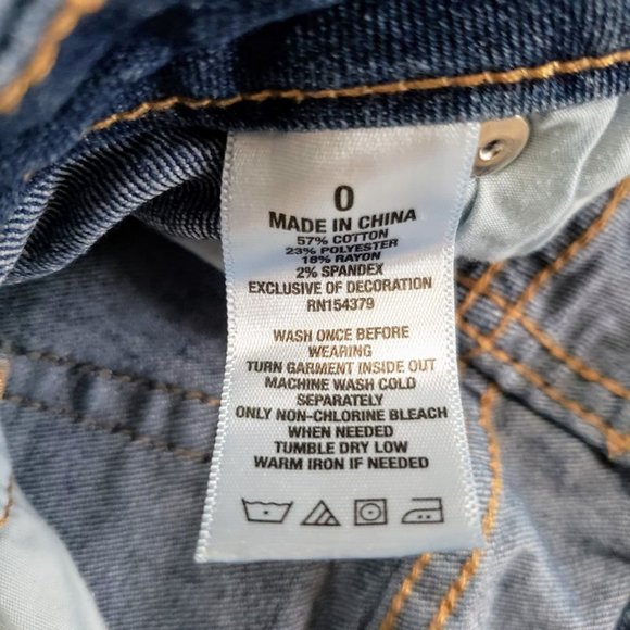 Aeropostale Midi Cuffed and Faded Jean Shorts 0 - Picture 5 of 6